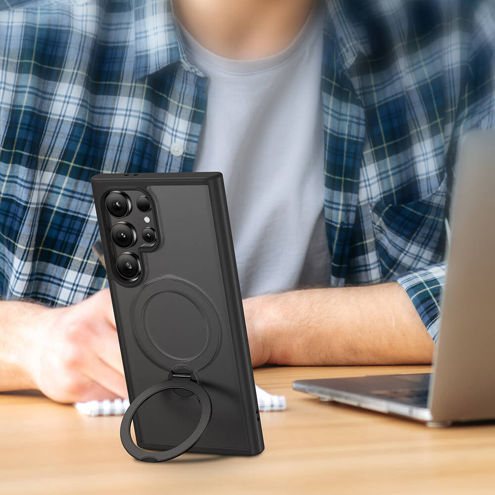 Benks Standlı Mist Protective Galaxy S24 Ultra M-safe Şarj Özellikli Telefon Kılıfı Benks Standlı Mist Protective Galaxy S24 Ultra M-safe Şarj Özellikli Telefon Kılıfı